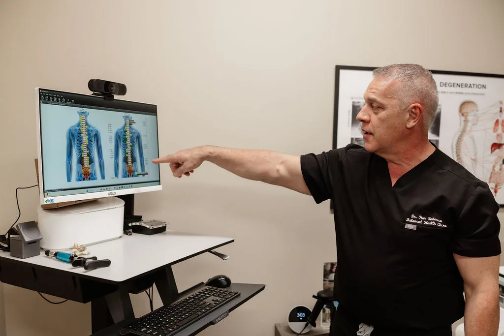 Dr. Ron Federico with a patient