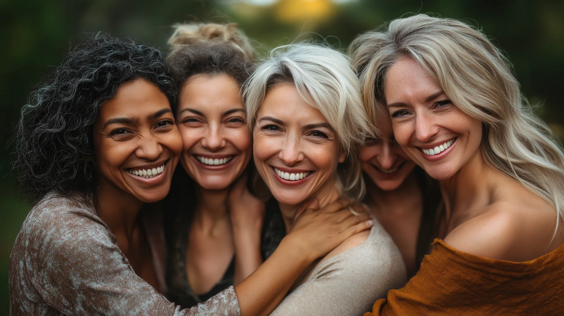 Group of women in their 40s and 50s smiling together