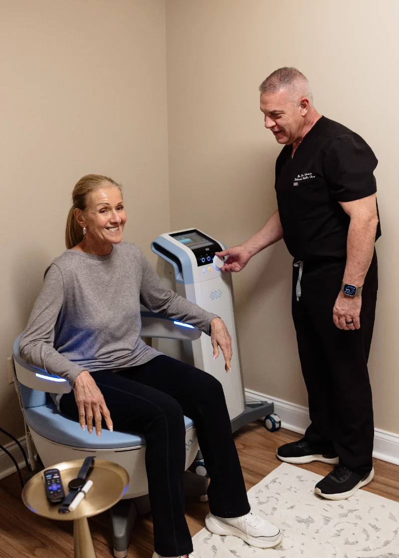 The Emsella chair in the Balanced Health treatment room
